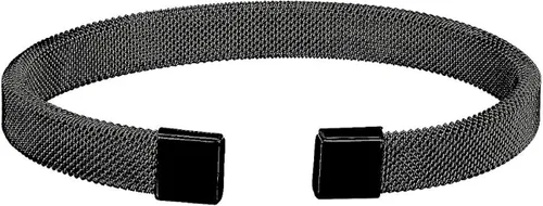 Vista 2 de Mystigrey Men Jordan Stainless Steel Bangle for Men Mesh Bracelet in Black, Silver or Rose Gift for Men