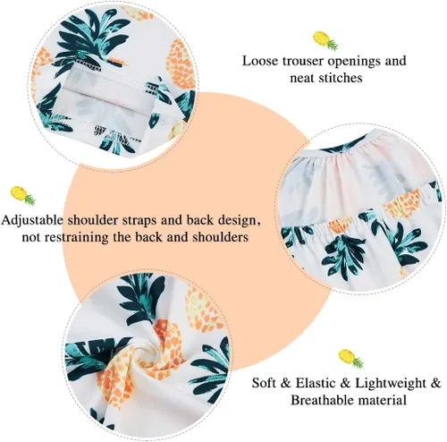 Vista 3 de RAISEVERN Mameluco sin espalda para niñas pequeñas, con bolsillo, talla 1-6 T