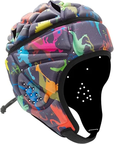 Vista 9 de Charque Casco suave para fútbol de bandera, casco de rugby para niños y adultos, casco acolchado suave para fútbol Scrum Cap protector de cabeza