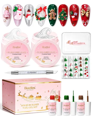 Vista 15 de Beetles - Gel de uñas sólido constructor, gel transparente 3D de 1.06 onzas para esculpir, gel de construcción de gel duro con polvo de uñas 0 - A