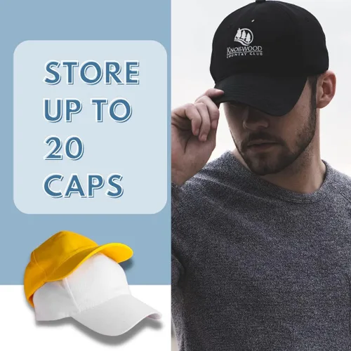 Vista 9 de Homie Gear - Organizador para colgar en la pared, 4 estantes de almacenamiento, sistema de almacenamiento de organización de armarios para gorras