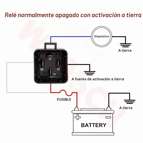 Vista 7 de Kit de Relé Impermeable, 12V 40A, 4 Pines SPST, Cables de Cobre Estañado de Servicio Pesado 14 AWG, Conjunto de Relé Automotriz y Arnés
