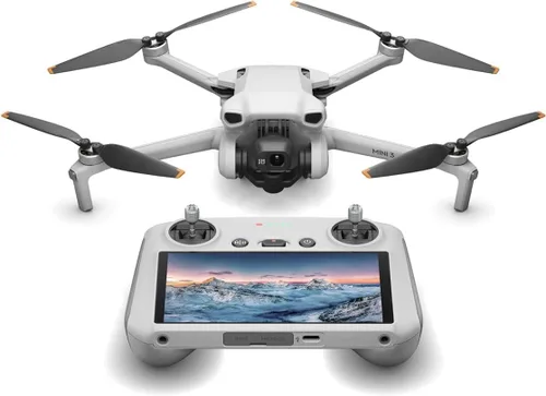 Vista 3 de DJI Mini 3 Drone con kit de control remoto DJI RC con pantalla, paquete de dron con cámara, con tarjeta SD de 128 GB, lector de tarjetas USB 3.0