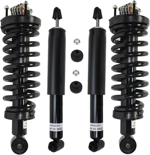 Vista 45 de Detroit Axle - Kit de 4 puntales para Ford Escape 2014-2019, 2 amortiguadores traseros ensamblaje 2 puntales delanteros y resortes helicoidales 2015