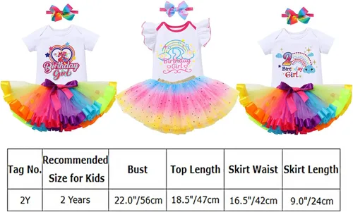 Vista 7 de ODASDO Conjunto de banda para bebé y niña pequeña, estilo bohemio, arco iris, para tartas de cumpleaños