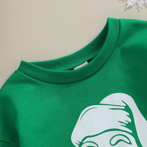 Vista 5 de Traje de Navidad para bebé recién nacido, con cuello redondo, manga larga, con burbujas, de gran