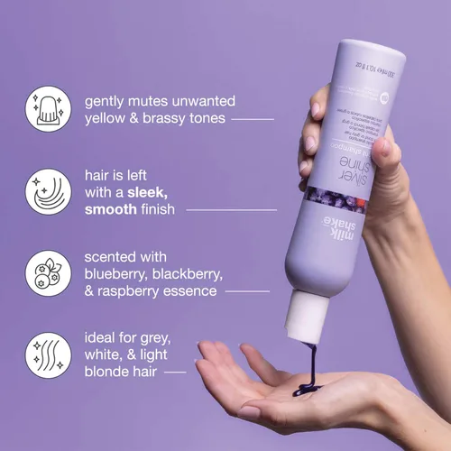 Vista 2 de milk_shake Silver Shine Light Purple Shampoo for Blonde Hair