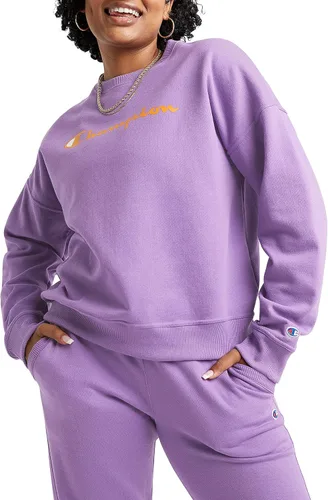 Vista 4 de Champion - Sudadera de cuello redondo para mujer, Powerblend, sudadera de forro polar, la mejor sudadera para mujer (disponible en tallas grandes)