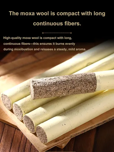 Vista 6 de Tradicional hecho a mano puro natural 3 años Moxa Rolls 10 por caja para el cuidado de acupuntura corporal Ai Jiu Moxibustión palos de alta pureza