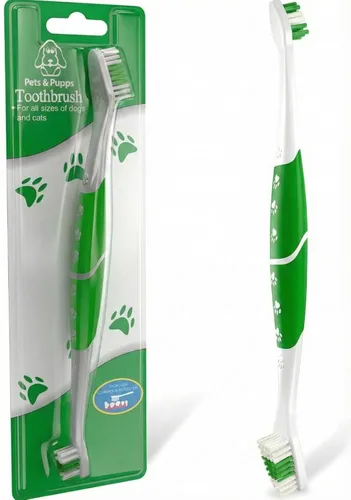 Vista 11 de Cepillo de dientes para mascotas para perros, gatos con cerdas suaves, fácil limpieza de dientes y cuidado dental, cepillo de dientes antideslizante