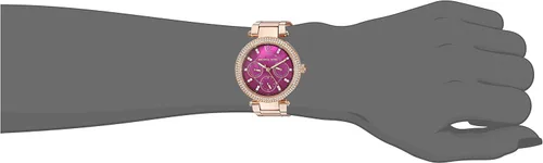 Vista 2 de Michael Kors Reloj Mini Parker MK6403 en tono oro rosa para mujer, Oro Rosa, Cronógrafo