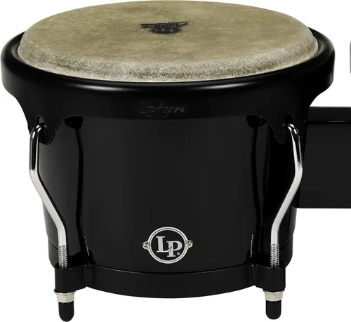 Vista 4 de Latin Percussion LPA601F-BK LP Aspire Bongos de fibra de vidrio - Negro/Negro