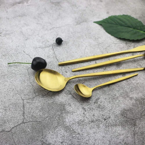 Vista 6 de JASHII Juego de cubiertos de acero inoxidable de 24 piezas, juego de cubiertos de servicio para 6, utensilios para cocina, aptos para lavavajillas