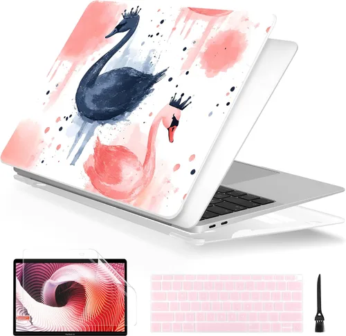 Vista 19 de Batianda Funda personalizable para MacBook Air M1 de 13 pulgadas modelo A2337 A2179 A1932 versión 2021 2020 2019, carcasa rígida pintada en 3D