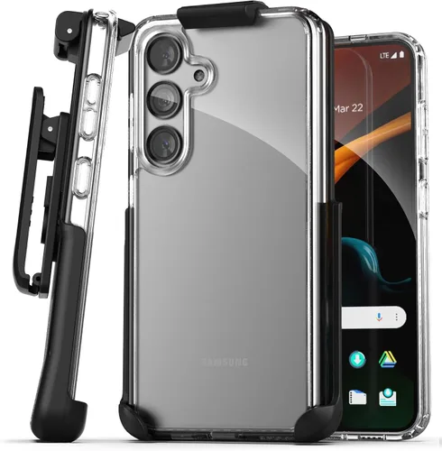 Vista 9 de Encased Funda para Samsung Galaxy S24 con clip para cinturón (transparente) (S24)