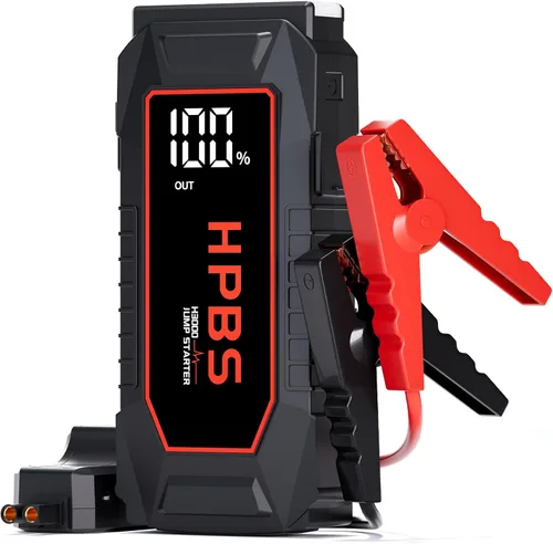 Vista 11 de Arrancador de 6000A con compresor de aire, arrancador de batería de automóvil portátil con inflador de neumáticos de 150 PSI para motores de hasta