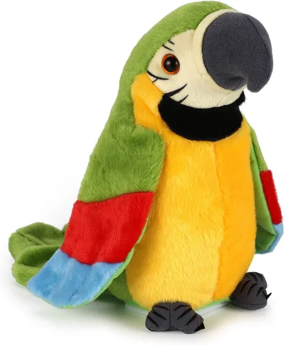 Vista 7 de Loro parlante – repite lo que dices con linda voz – Juguete electrónico de peluche que habla de mascotas para niños, juguetes de fiesta de regalo