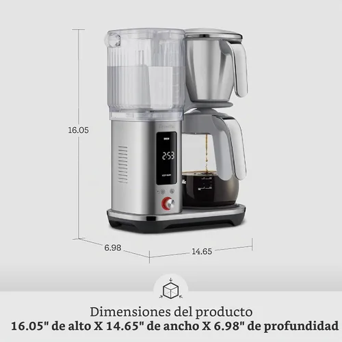 Vista 6 de Breville Máquina de café de goteo Luxe BDC415BTR, trufa negra, jarra de vidrio