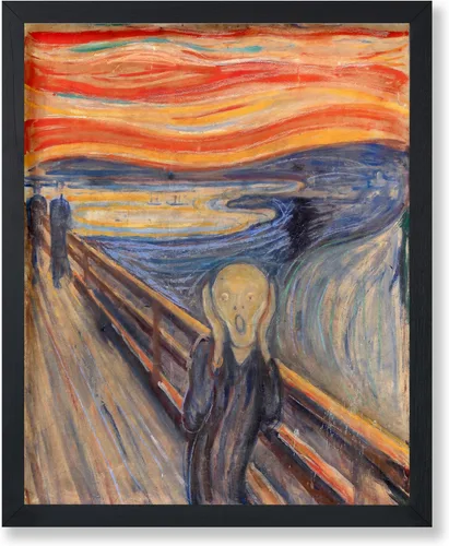 Vista 30 de Poster Master Póster vintage Munch – Impresión retro expresionismo – Regalo para artista, inauguración de la casa, El grito, clásico, abstracto