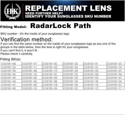 Vista 4 de HKUCO - Lentes de repuesto para gafas de sol Oakley Radarlock Path con ventilación, 2 pares, polarizadas