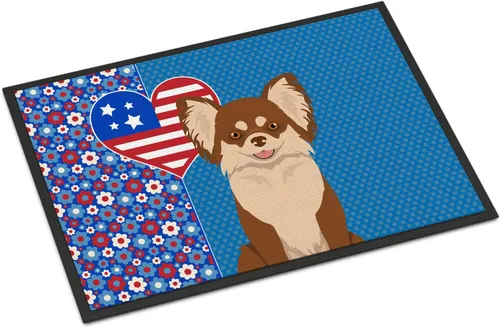 Vista 95 de Caroline's Treasures WDK5119JMAT Airedale Terrier USA - Tapete para interiores o exteriores, 24 x 36 pulgadas, tapete para puerta delantera