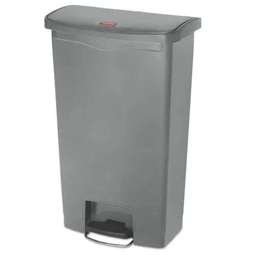 Vista 12 de Rubbermaid Commercial Products - Bote de basura STREAMLINE con pedal frontal/paso de plástico/basura/contenedor de 4 galones, color beige