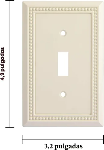 Vista 3 de Henne Bery Sunken Pearls - placa decorativa de pared, placa decorativa de pared, tapa de salida de la placa del interruptor, aleación de zinc sólida