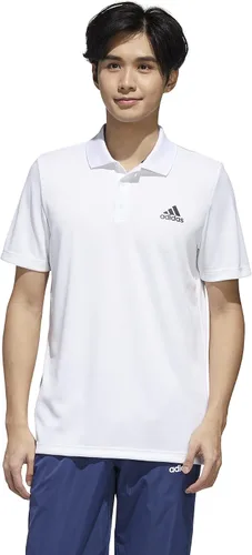 Vista 6 de adidas Camisa polo diseñada 2 Move de 3 rayas para hombre, Grey Five-black