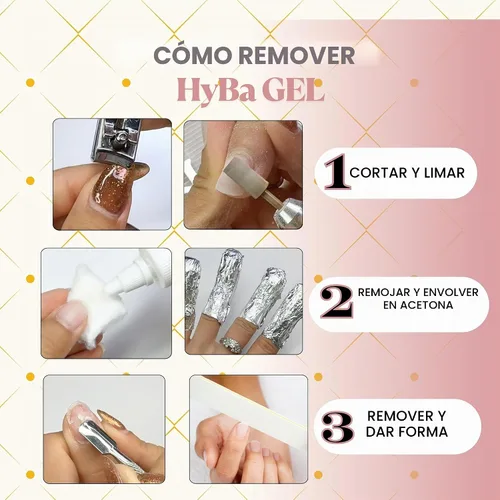 Vista 7 de HyGEL CLEAR - Esmalte de uñas de gel híbrido de 2.0 fl oz, capa transparente natural PF01