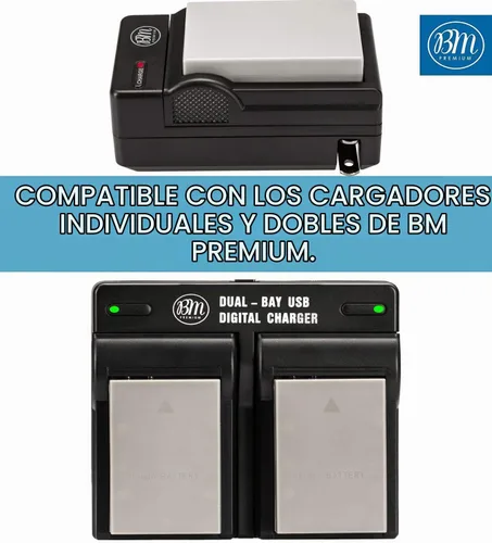 Vista 3 de BM Premium Paquete de 2 baterías EN-EL5 para cámara digital Nikon Coolpix P80, P90, P100, P500, P510, P520, P530