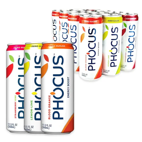 Vista 11 de Phocus Energy Boost, manzana crujiente Sin azúcar 75 mg de cafeína + L-teanina 0 calorías Sabores naturales y edulcorantes 11.5 onzas