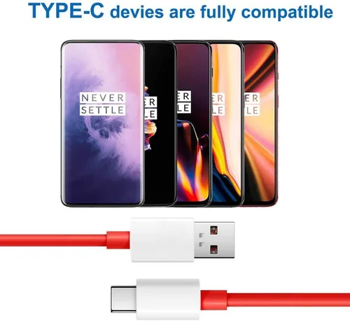 Vista 5 de Cargador de urdimbre, adaptador de pared de CA de carga rápida rápida de 30 W con cable de datos de carga rápida USB-C de 3.3 pies [5 V 6A]