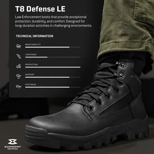 Vista 2 de GARMONT TACTICAL T8 Defense LE Law Enforcement EMS Boots for Men and Women, Full Grain Leather