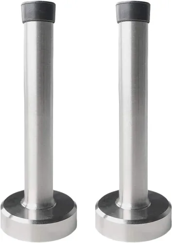 Vista 12 de KOLAKO Topes de puerta, tope de puerta de acero inoxidable, tope de puerta de 5 pulgadas (120 mm) de largo con punta de goma, protector de pared