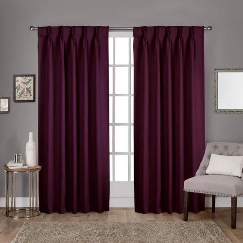 Vista 28 de EcoDrapes Panel de cortina y cortinas opacas plisadas de doble pellizco (2 paneles de tamaño combinado, chocolate oscuro, 42 x 108 pulgadas)