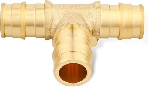 Vista 3 de PEX-A - Paquete combinado de accesorios de expansión – 1/2 pulgada en T y codo, paquete de 10 (5 T + 5 codos), latón sin plomo, compatible
