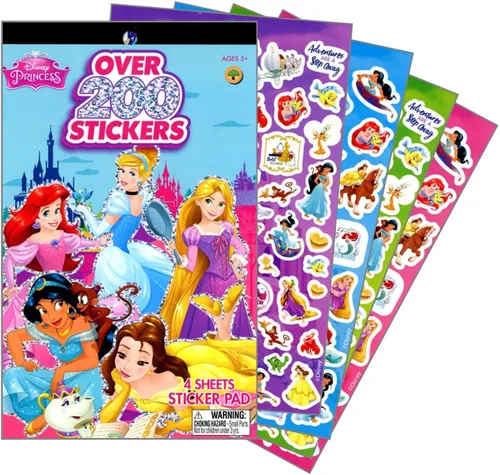 Vista 2 de Libro de Pegatinas de la Serie de Princesas Disney Más de 200+ - Perfecto para Regalos, Recuerdo de Fiesta, Golosinas, Recompensa, Scrapbooking