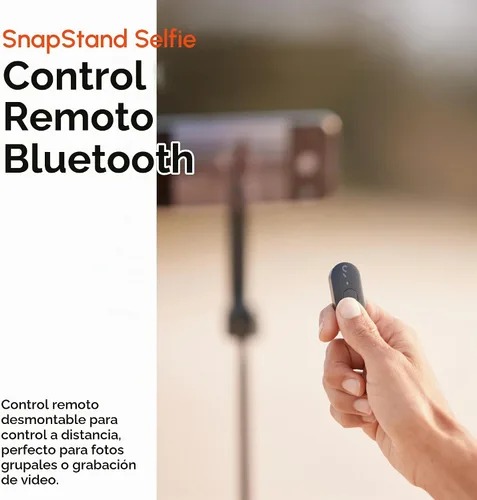 Vista 6 de ShiftCam SnapStand Max - Palo magnético para selfie y trípode - Compacto, plegable y extensible con cabeza inclinable y control remoto magnético