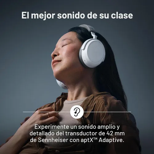Vista 3 de Sennheiser Momentum 4 Wireless - Auriculares inalámbricos con cancelación de ruido, auriculares Bluetooth para llamadas nítidas con cancelación