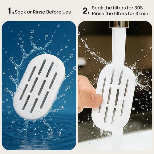 Vista 5 de DOOOB Filtros de fuente de agua para gatos, paquete de 16 filtros de fuente para gatos, filtros de repuesto para fuente de agua de cerámica DOOOB