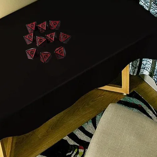 Vista 6 de Juego de 10 dados de 8 caras de 8 caras, suministros de fiesta, dados poliédricos acrílicos D8, dados de 0.59 pulgadas para fiesta, bar, juego