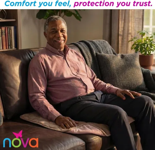 Vista 10 de NOVA Almohadilla interior impermeable reutilizable, capa superior suave 100% algodón, lavable para incontinencia y protector de colchón, súper