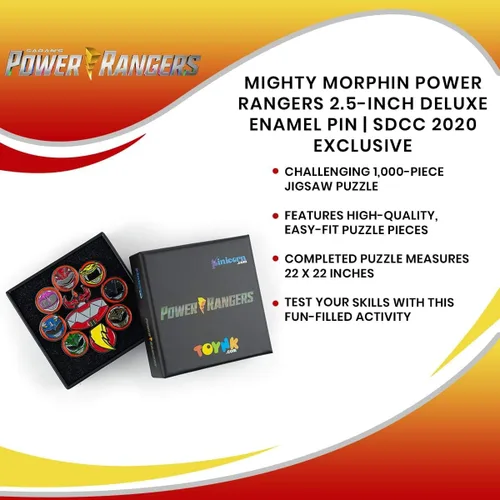 Vista 6 de Mighty Morphin Power Rangers - Pin esmaltado de lujo de 2.5 pulgadas, exclusivo SDCC 2020, Metal