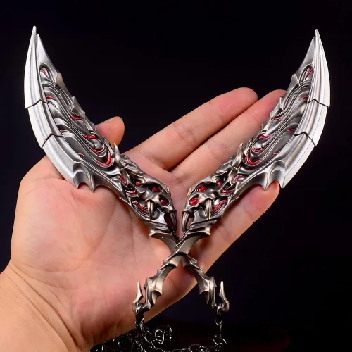 Vista 6 de Superbuybox Cuchillo de Valorant, figuras de acción de artes marciales, colección de juegos, llavero, decoración de escritorio, mochila, colgante