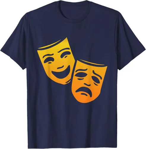 Vista 54 de Comedia y tragedia griega teatro máscaras camiseta