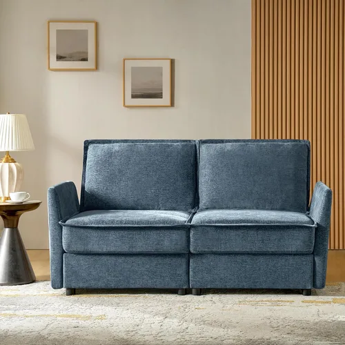Vista 26 de HULALA HOME Sofá seccional modular, sofá grande en forma de U de 8 asientos con otomano de almacenamiento, sofá cómodo de chenilla con asiento