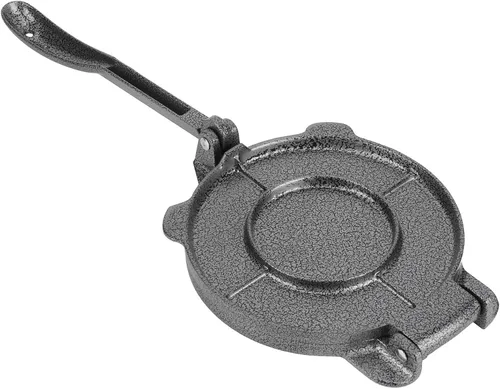 Vista 7 de Máquina para hacer tortillas, 6.5 pulgadas, máquina de prensa de tortilla de hierro fundido, tortillas de maíz, herramientas de prensado de masa