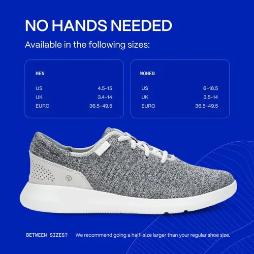 Vista 4 de Kizik Madrid - Zapatos deportivos cómodos y transpirables de punto ecológico, fáciles de poner, zapatos para caminar para hombres, mujeres