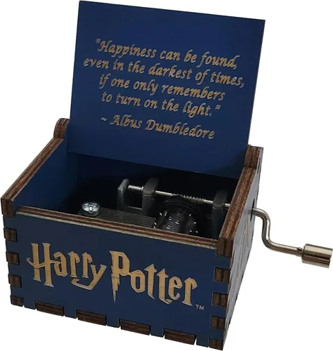 Vista 21 de TheLaser'sEdge Harry Potter Mini caja de música de regalo - Felicidad negra Negro