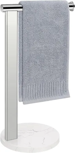 Vista 12 de Soporte para toallas de mano para baño, toallero de mano en forma de L, toallero de cocina, organizador de encimera, material de acero inoxidable